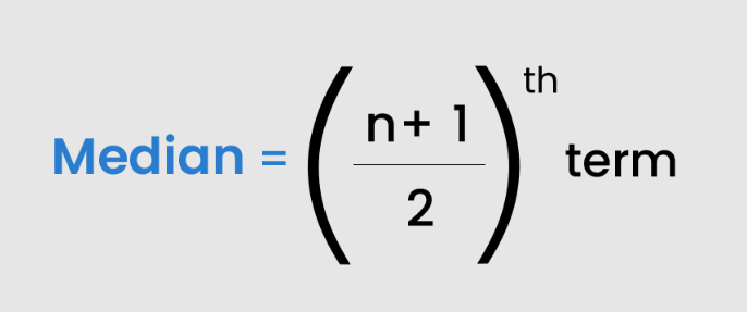 median formula for odd set of data values