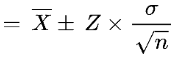 confidence interval formula