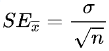 formula for standard error