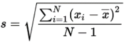 standard deviation formula sample