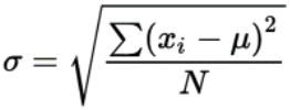 population standard deviation