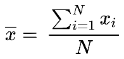 sample mean