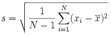 standard deviation formula